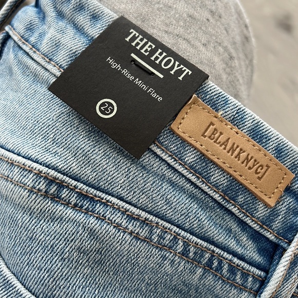 Blank NYC womens The Hoyt No Thanks High-Rise Mini Flare Jean, 25, Blue - Picture 7 of 9